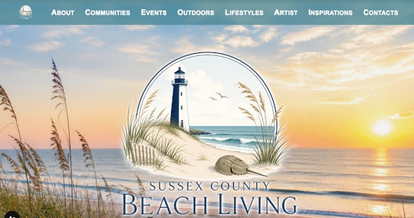 Sussex County Beach Living website example